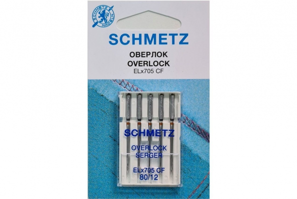 Иглы Schmetz для оверлока ELx705 CF №80, 5 шт в Валуйках